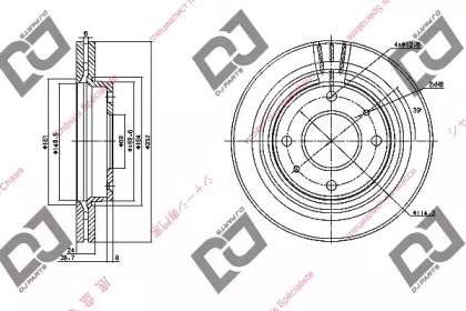 Тормозной диск DJ PARTS BD1105